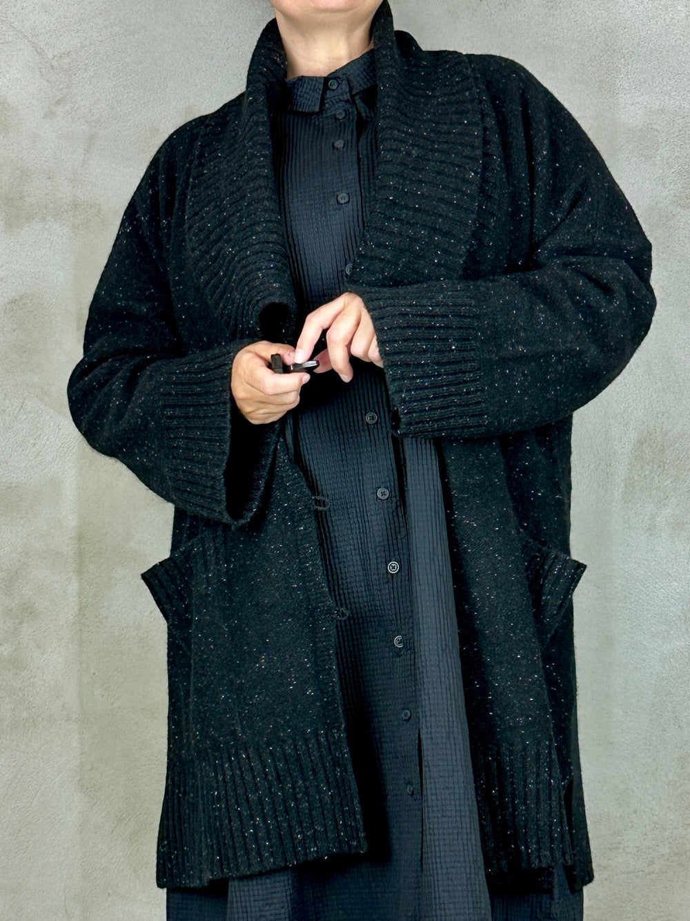 Black Label 3627204 Long Cardigan Black