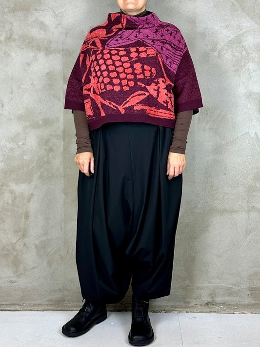 Moyuru 3318 Knit Burgundy/Orange