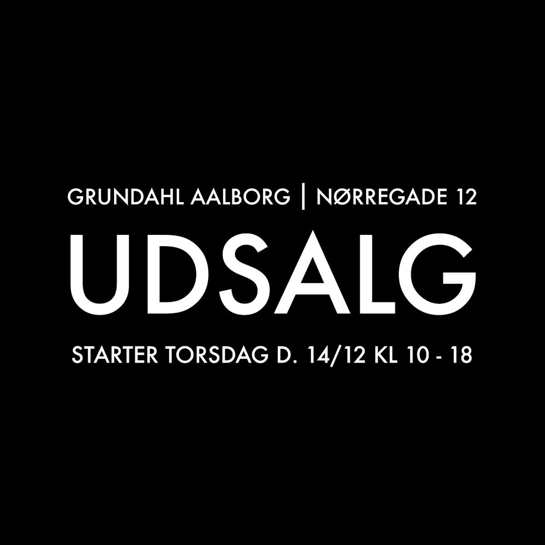 Udsalget starter på torsdag...