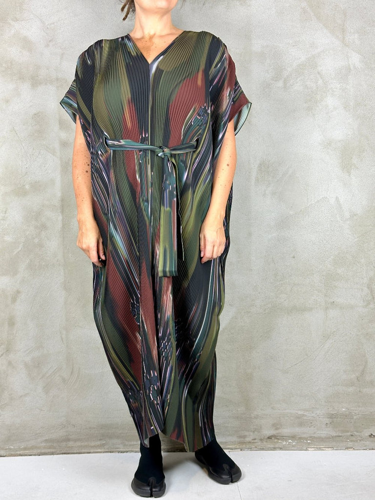 Henrik Vibskov Knight Plisse Kaftan Dark Tetris Drips