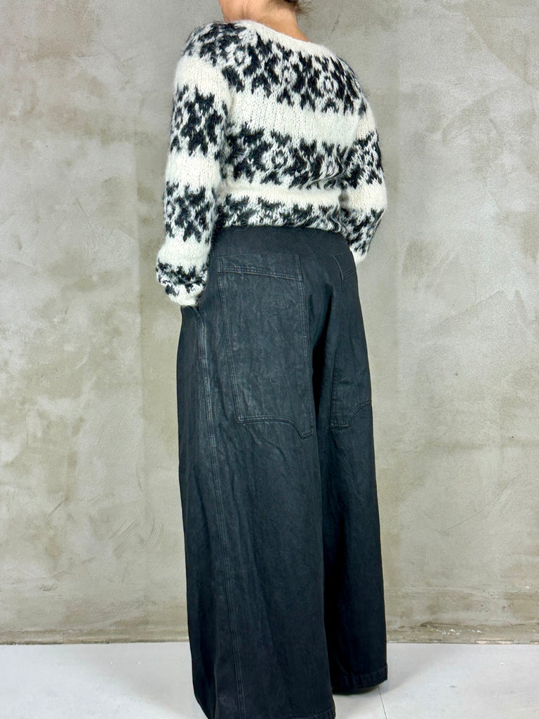 Rundholz 1030110 Trousers Black Gloss