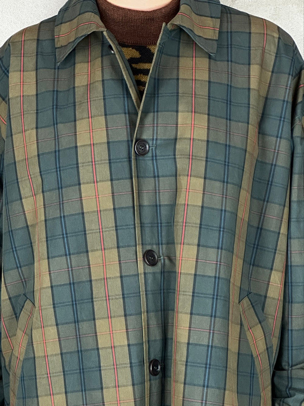 Henrik Vibskov Uncut Coat Tartan Dry Wax