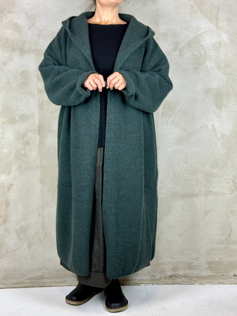 SOH SMNHWK10 Long Cardigan Dark Green