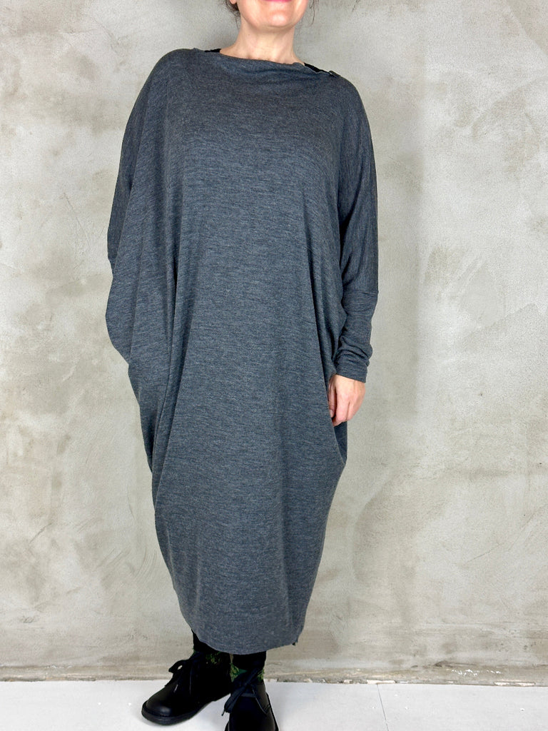 Liselotte Hornstrup Parrow Wool Dress Grey Melange