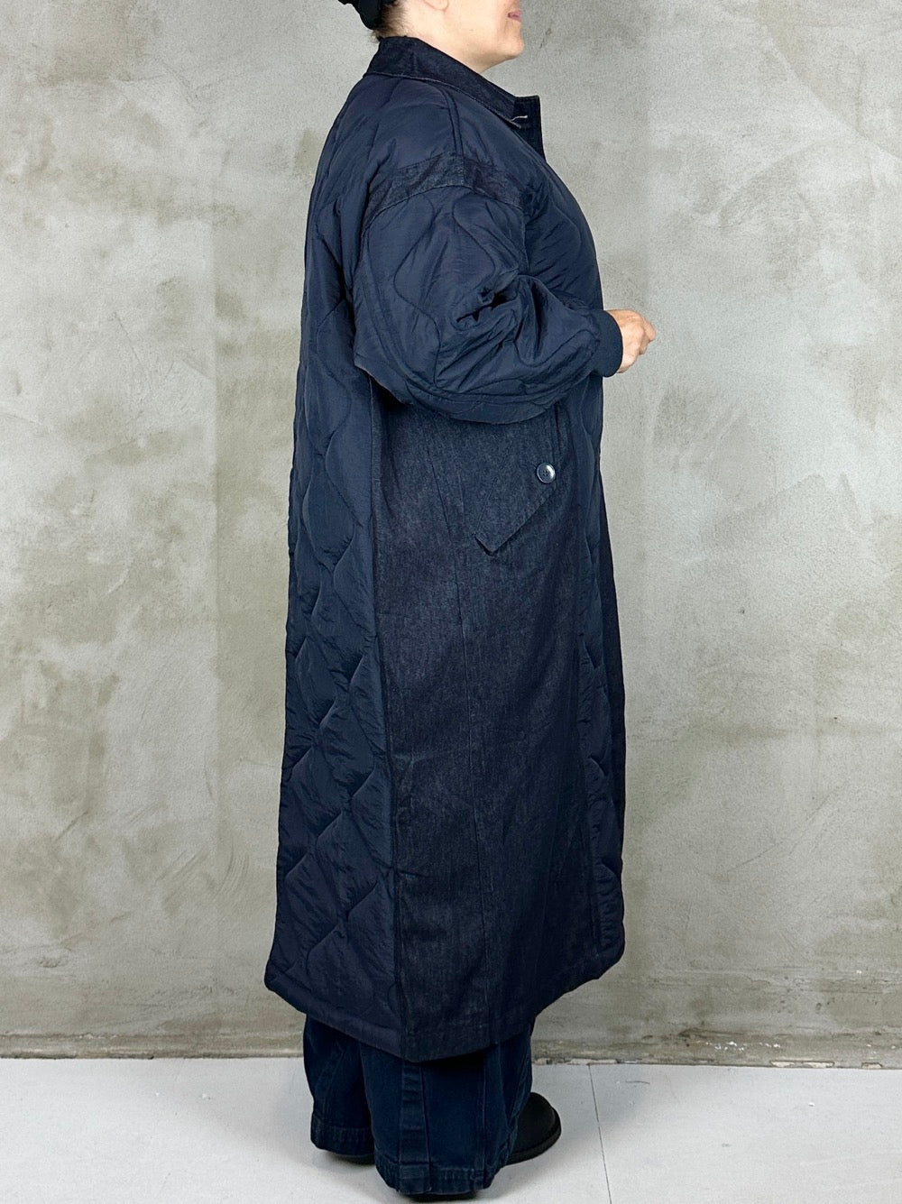 Studio Projects Kitsura Coat Navy Denim