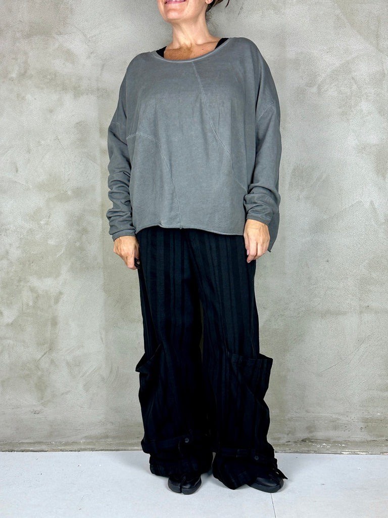 Black By K&M Short Top Lets Try Something Else Dark Wash Charcoal