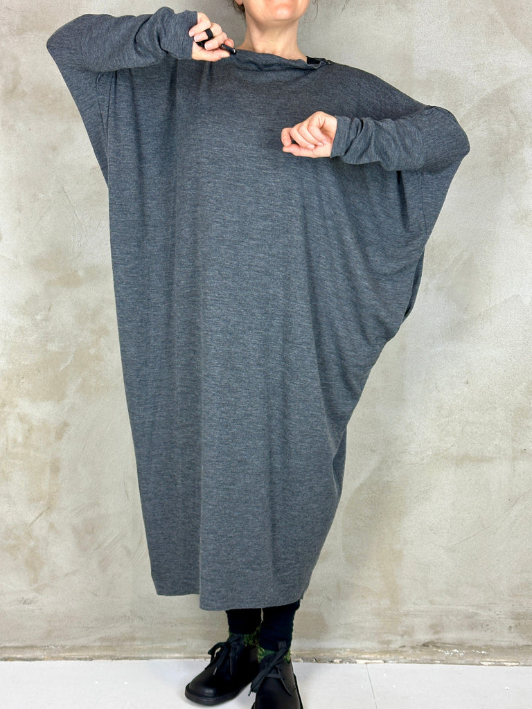 Liselotte Hornstrup Parrow Wool Dress Grey Melange