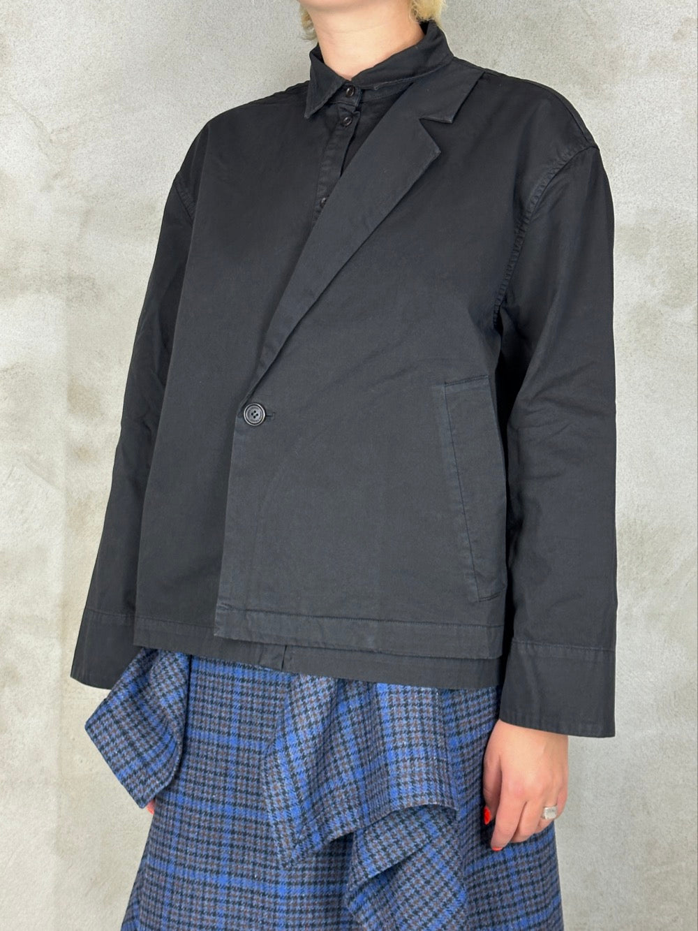 Henrik Vibskov Shawl Coat Black