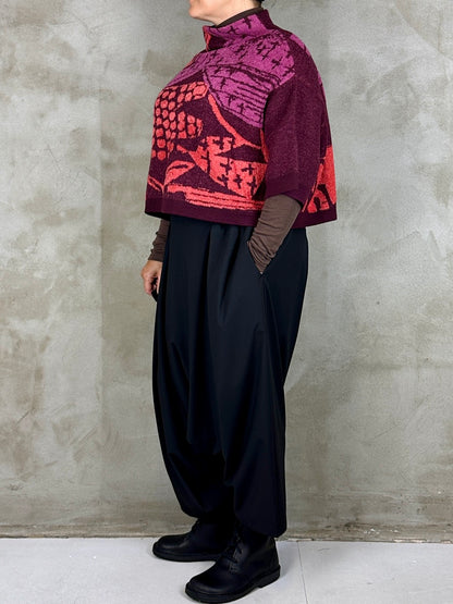 Moyuru 3318 Knit Burgundy/Orange