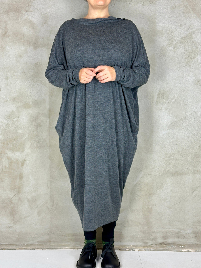 Liselotte Hornstrup Parrow Wool Dress Grey Melange