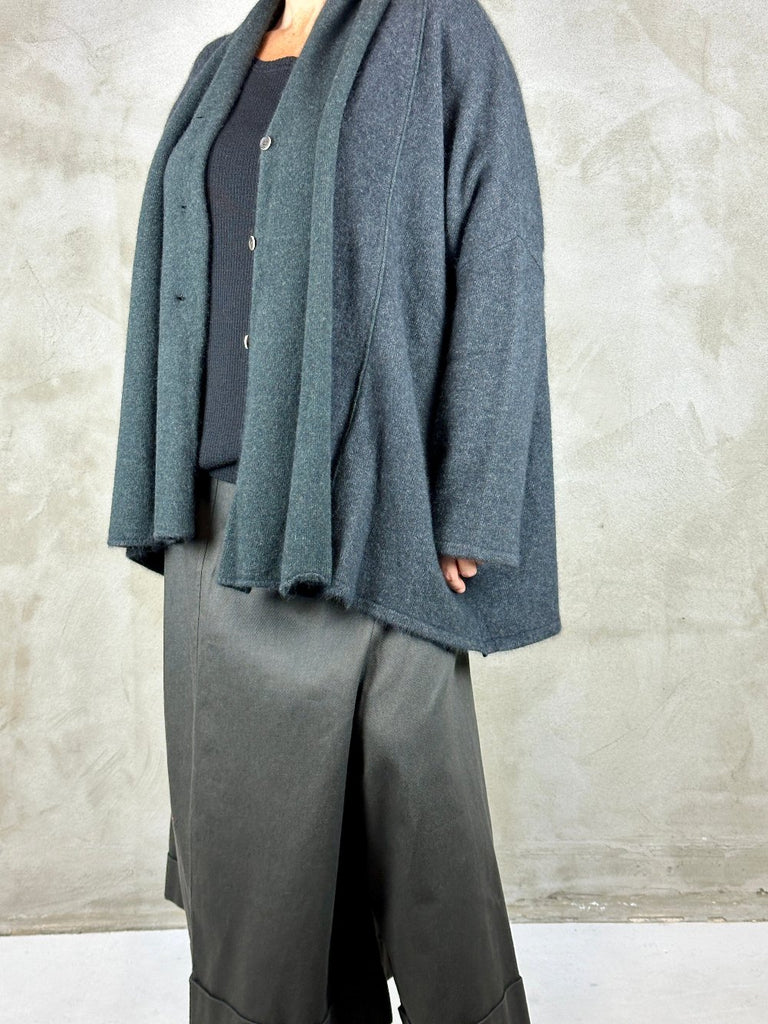 SOH SMNJWK20 Cardigan Dark Grey/ Dark Green