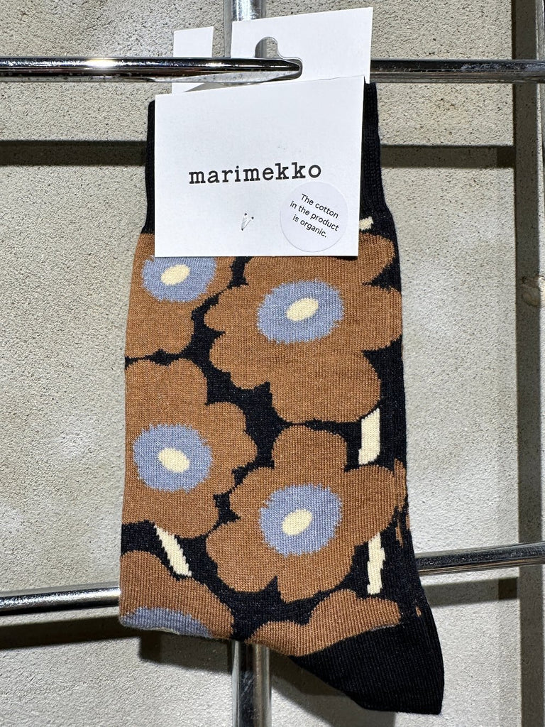 Marimekko Kirmailla Unikko Socks Black/Brown/Grey