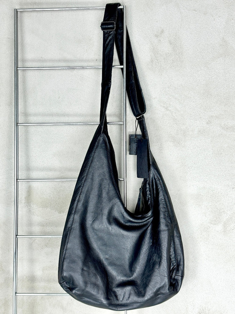 Black By K&M Saddle Bag Leather