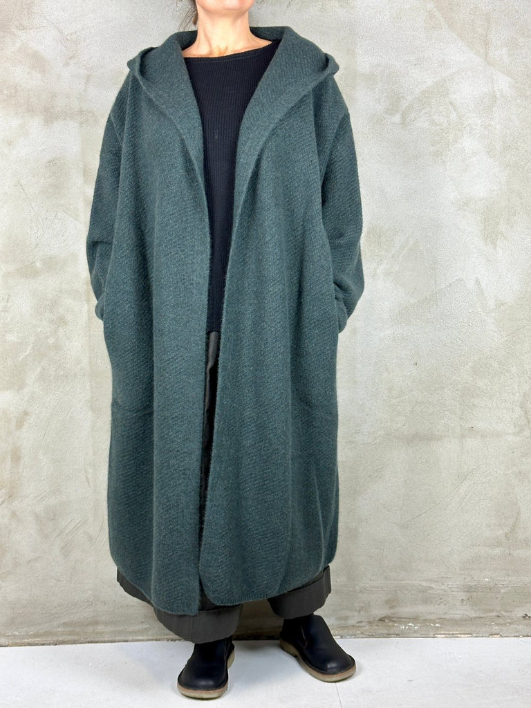 SOH SMNHWK10 Long Cardigan Dark Green