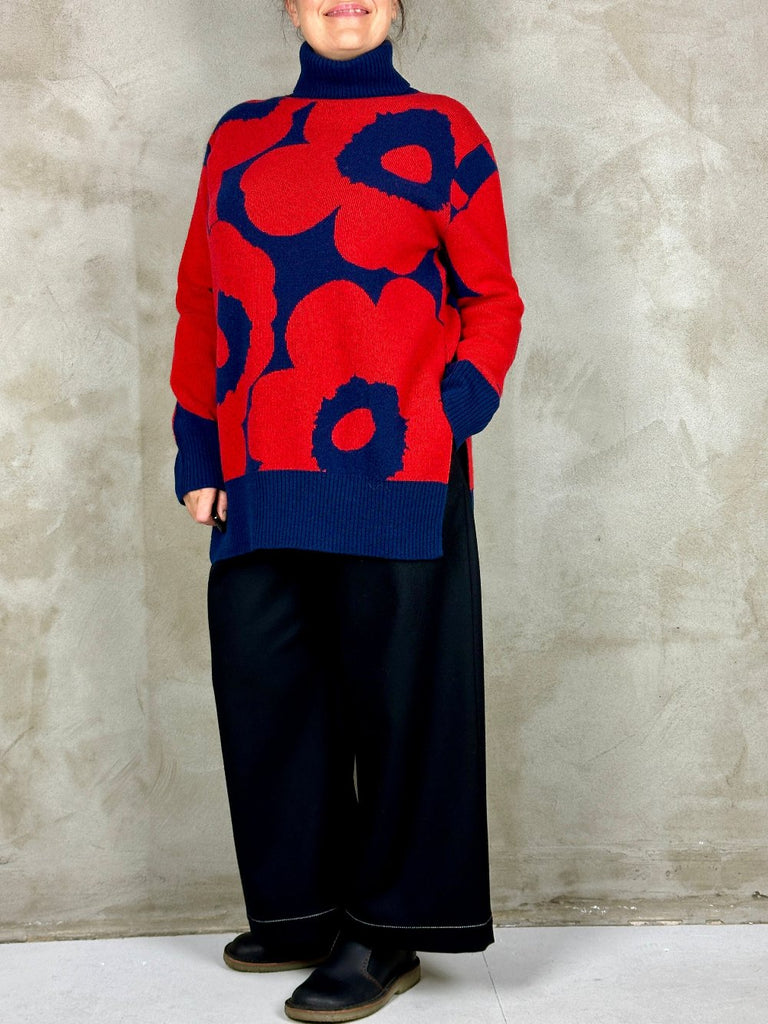 Marimekko Vinni Unikko Red/Navy