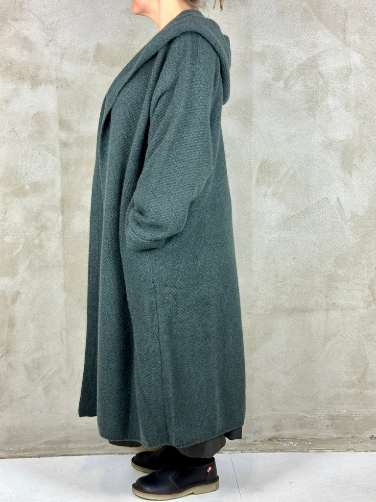 SOH SMNHWK10 Long Cardigan Dark Green