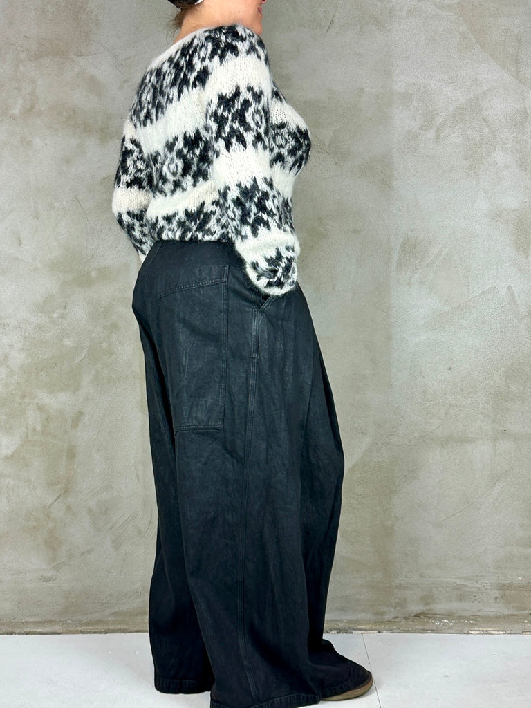 Rundholz 1030110 Trousers Black Gloss