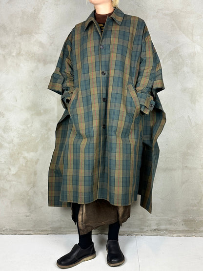 Henrik Vibskov Uncut Coat Tartan Dry Wax