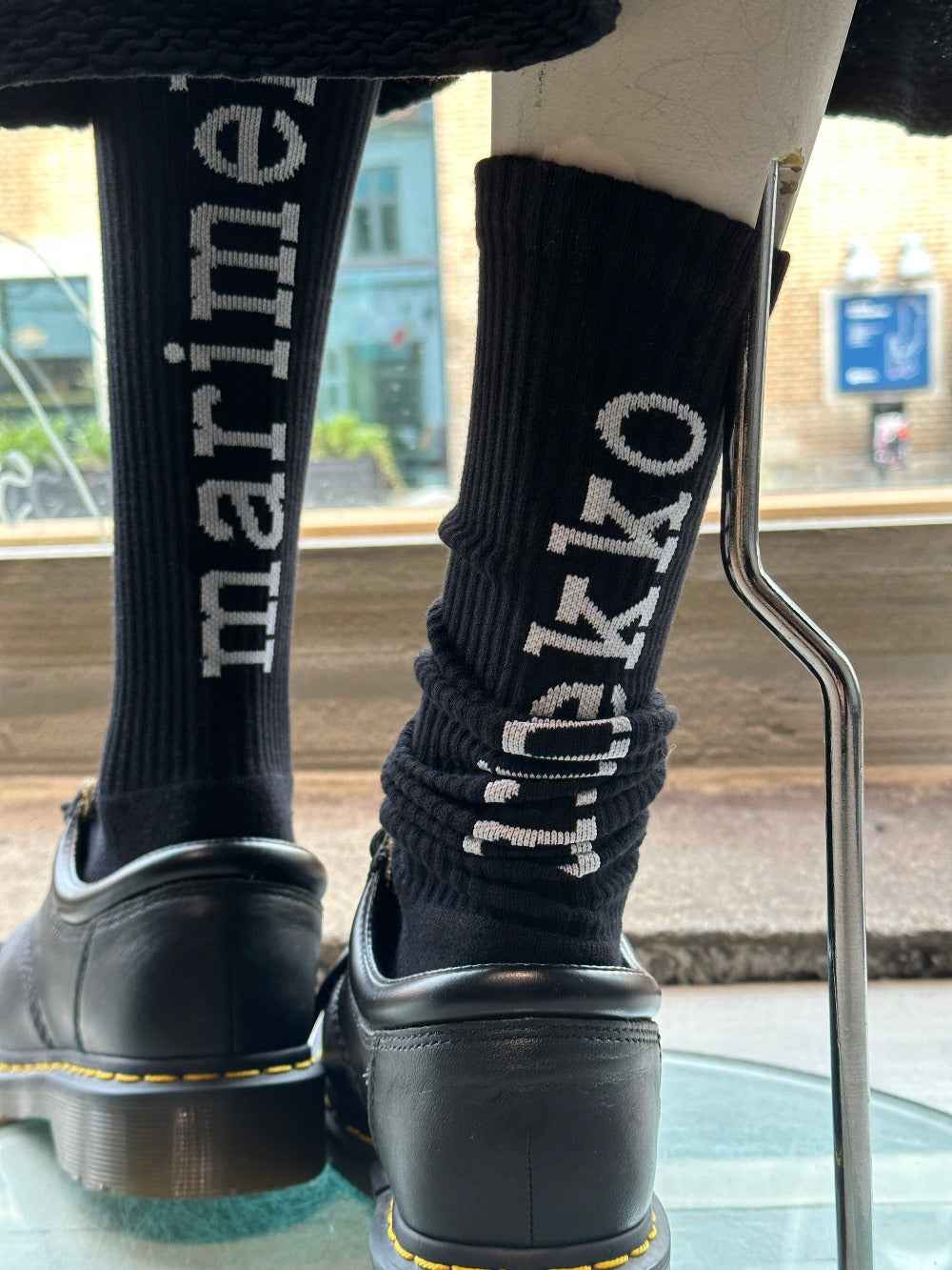 Marimekko Suikea Logo Knee Sock White