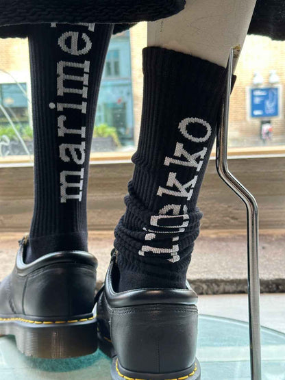 Marimekko Suikea Logo Knee Sock White
