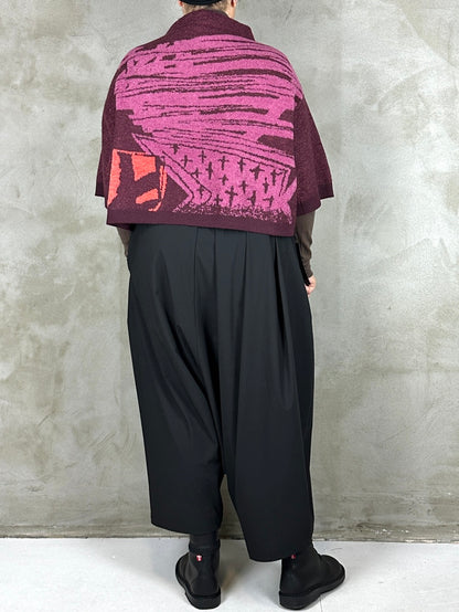 Moyuru 3318 Knit Burgundy/Orange