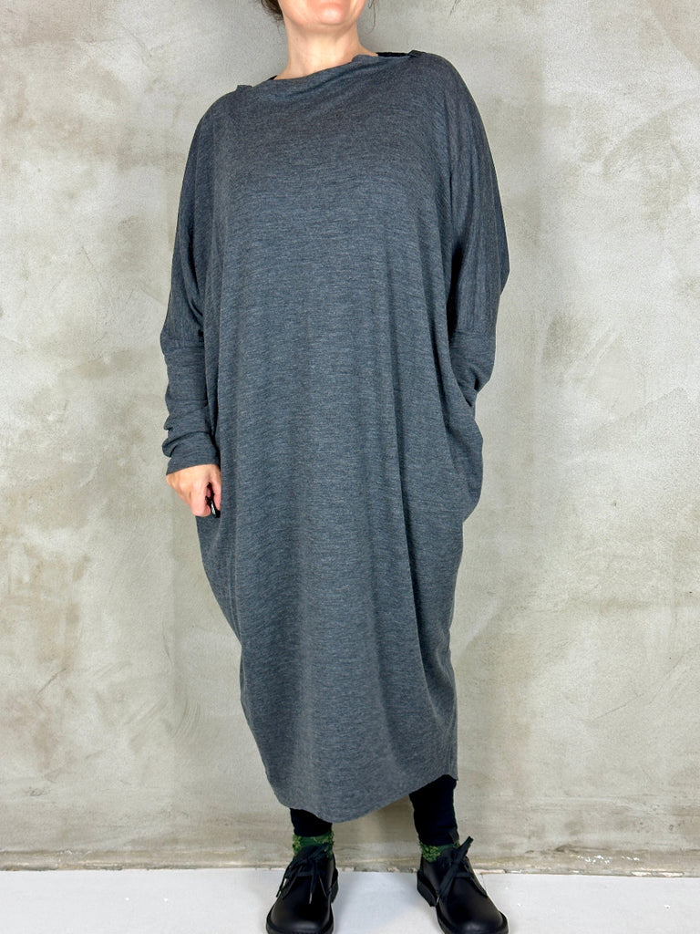 Liselotte Hornstrup Parrow Wool Dress Grey Melange