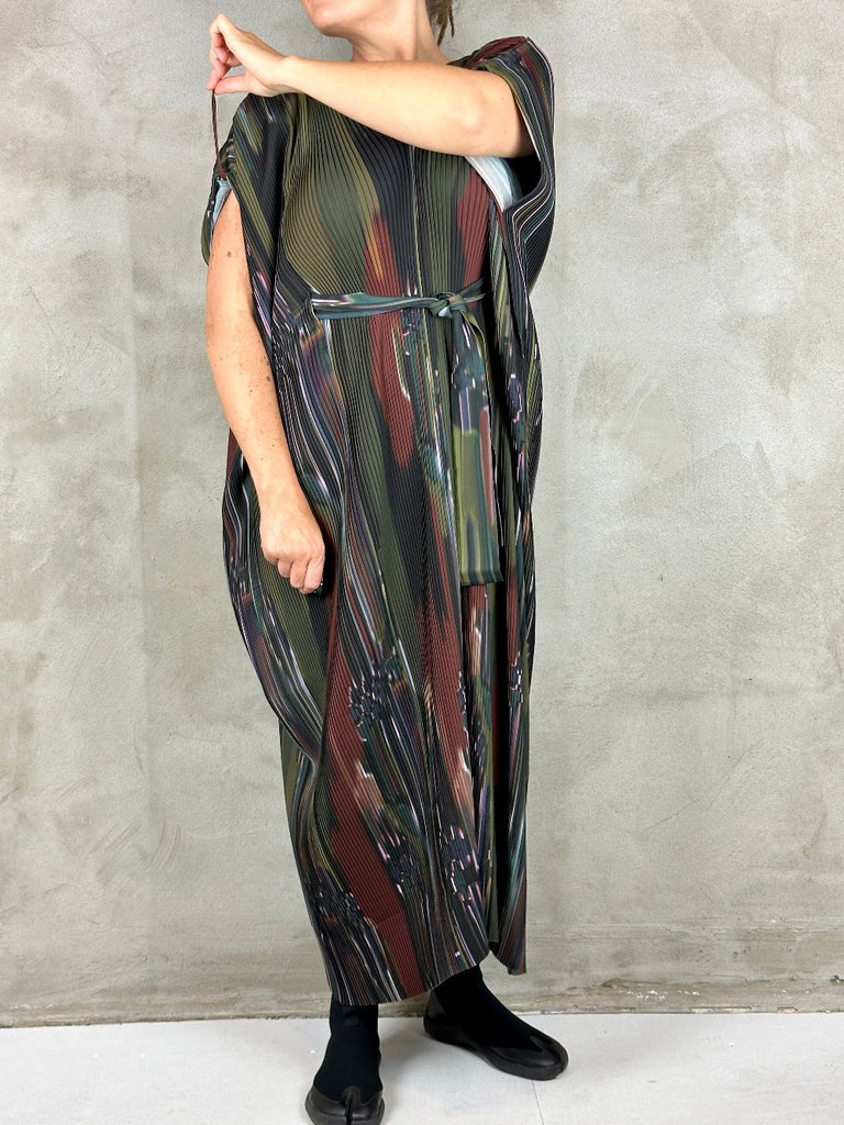 Henrik Vibskov Knight Plisse Kaftan Dark Tetris Drips