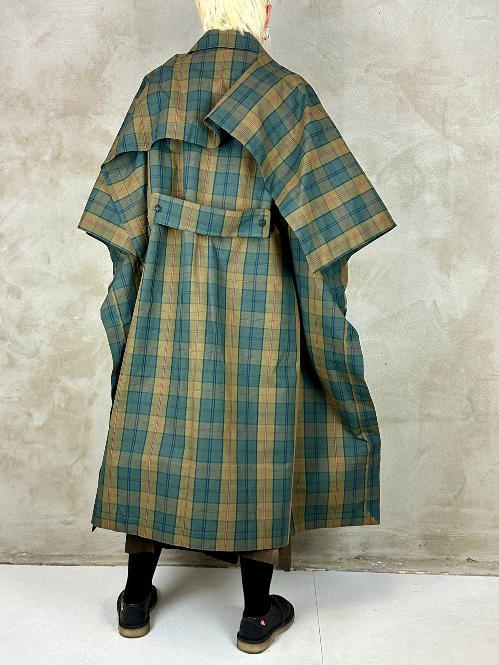 Henrik Vibskov Uncut Coat Tartan Dry Wax