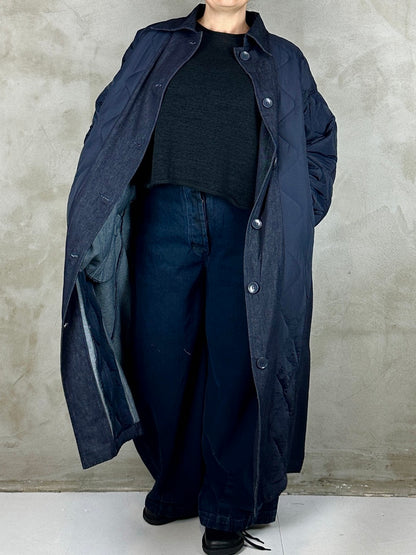 Studio Projects Kitsura Coat Navy Denim