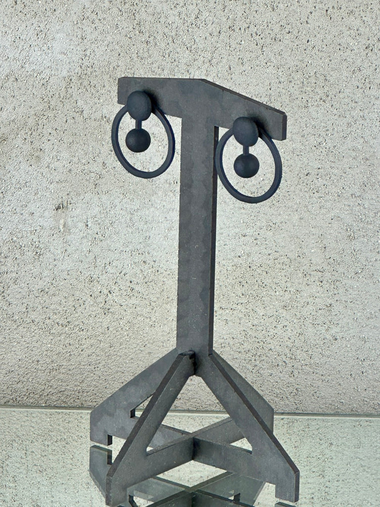 Bijouets Circle Earrings Black