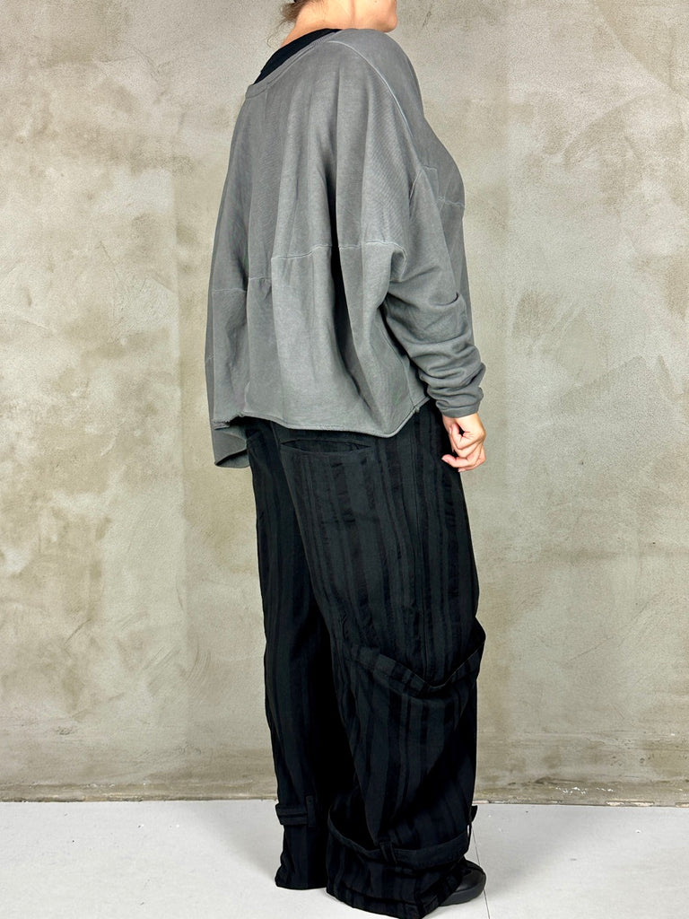 Black By K&M Short Top Lets Try Something Else Dark Wash Charcoal