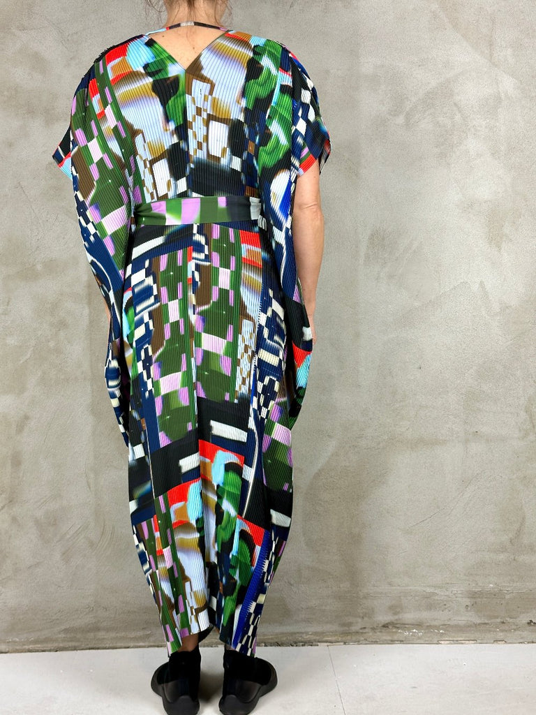 Henrik Vibskov Knight Plisse Kaftan Kaleidoscope Tetris