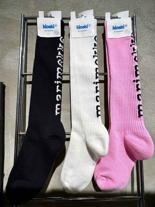 Marimekko Suikea Logo Knee Sock White