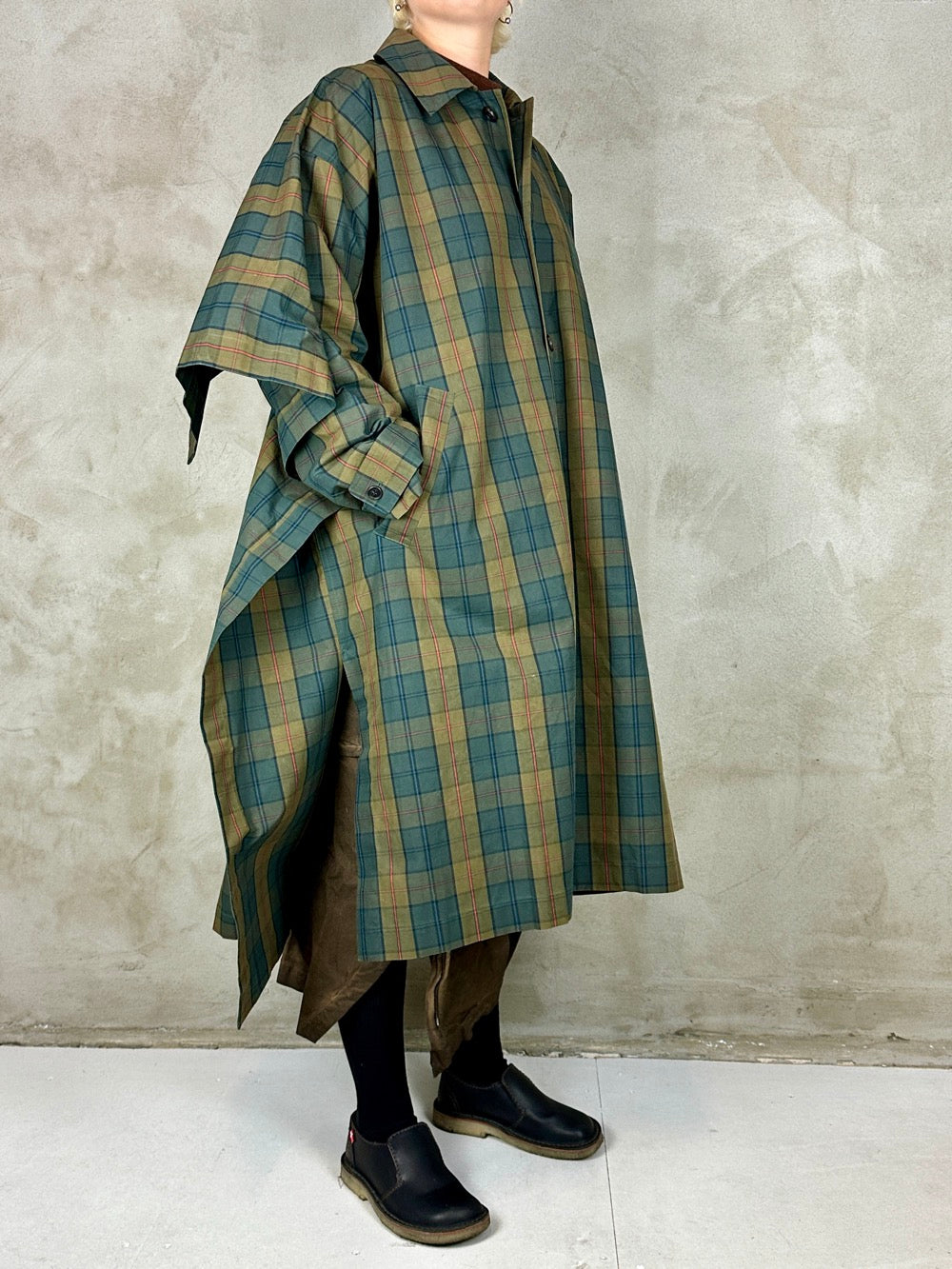 Henrik Vibskov Uncut Coat Tartan Dry Wax