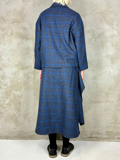 Henrik Vibskov Shady Suit Jacket Blue Wool Checks