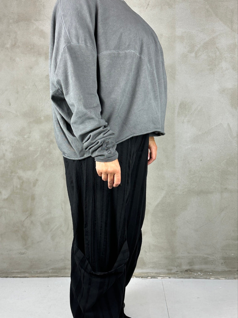 Black By K&M Short Top Lets Try Something Else Dark Wash Charcoal
