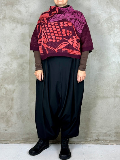Moyuru 3318 Knit Burgundy/Orange