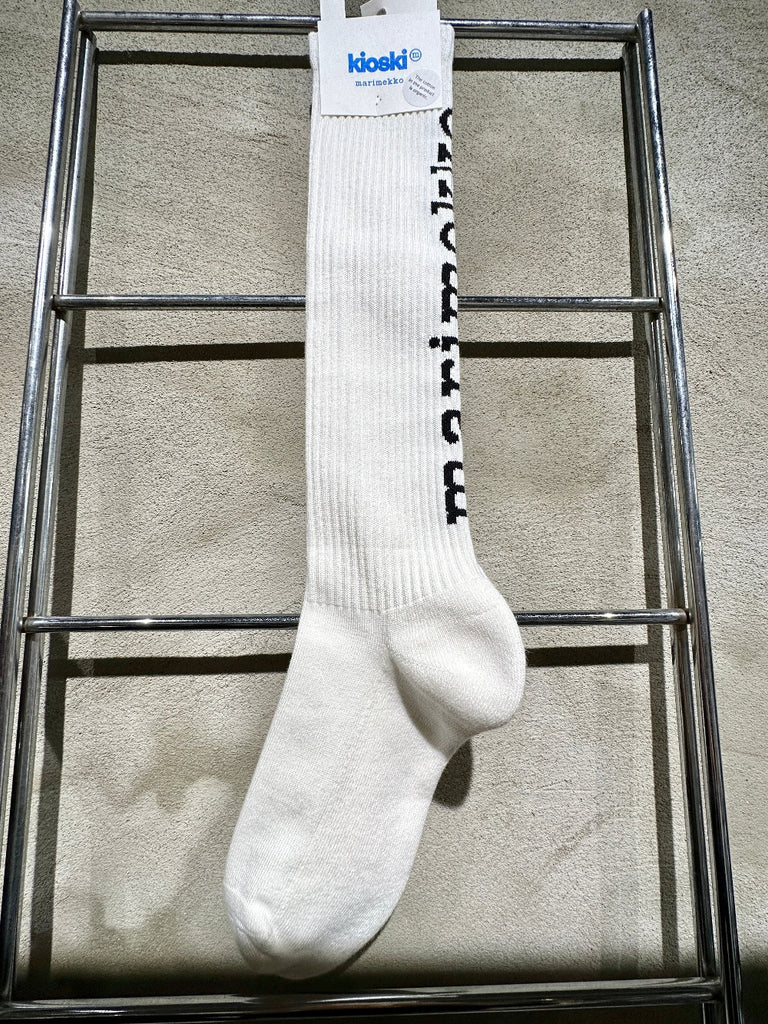Marimekko Suikea Logo Knee Sock White