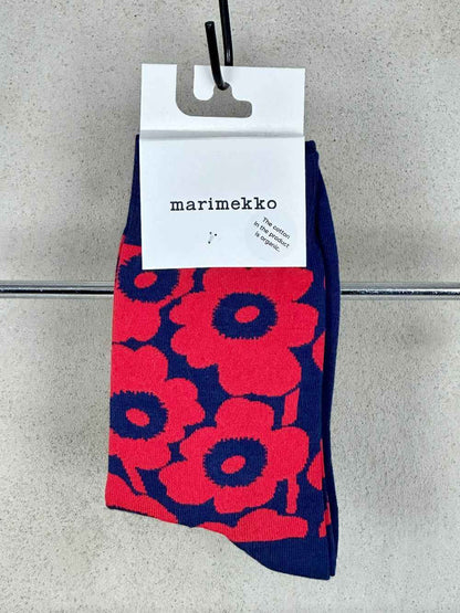 Marimekko Kirmailla Unikko Socks Red/Navy