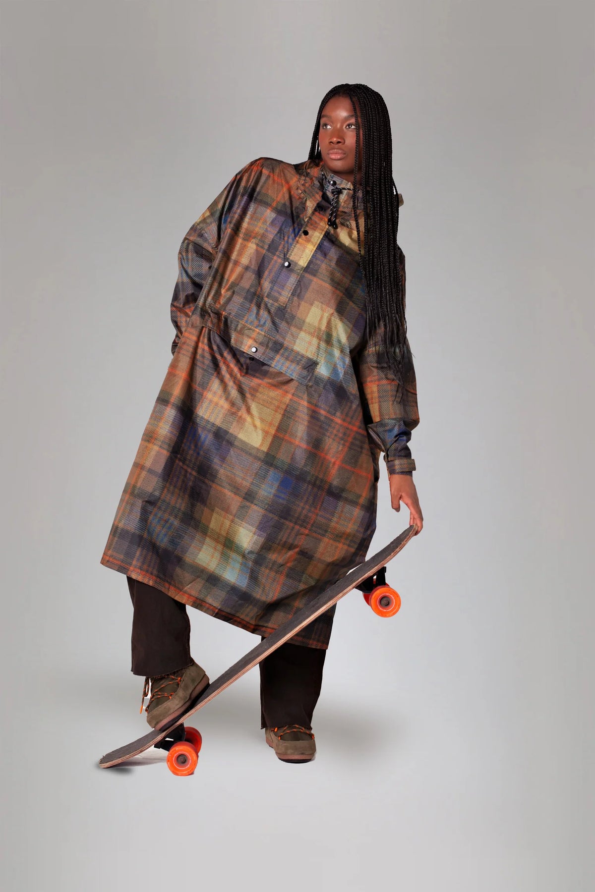 Rainkiss Tartan Rain Poncho - Studio Grundahl