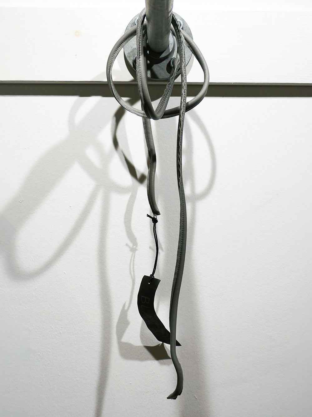 Black By K&M Grey Leather Belt Large