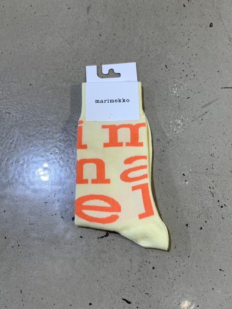 Marimekko Kasvaa Iso Logo Socks Yellow